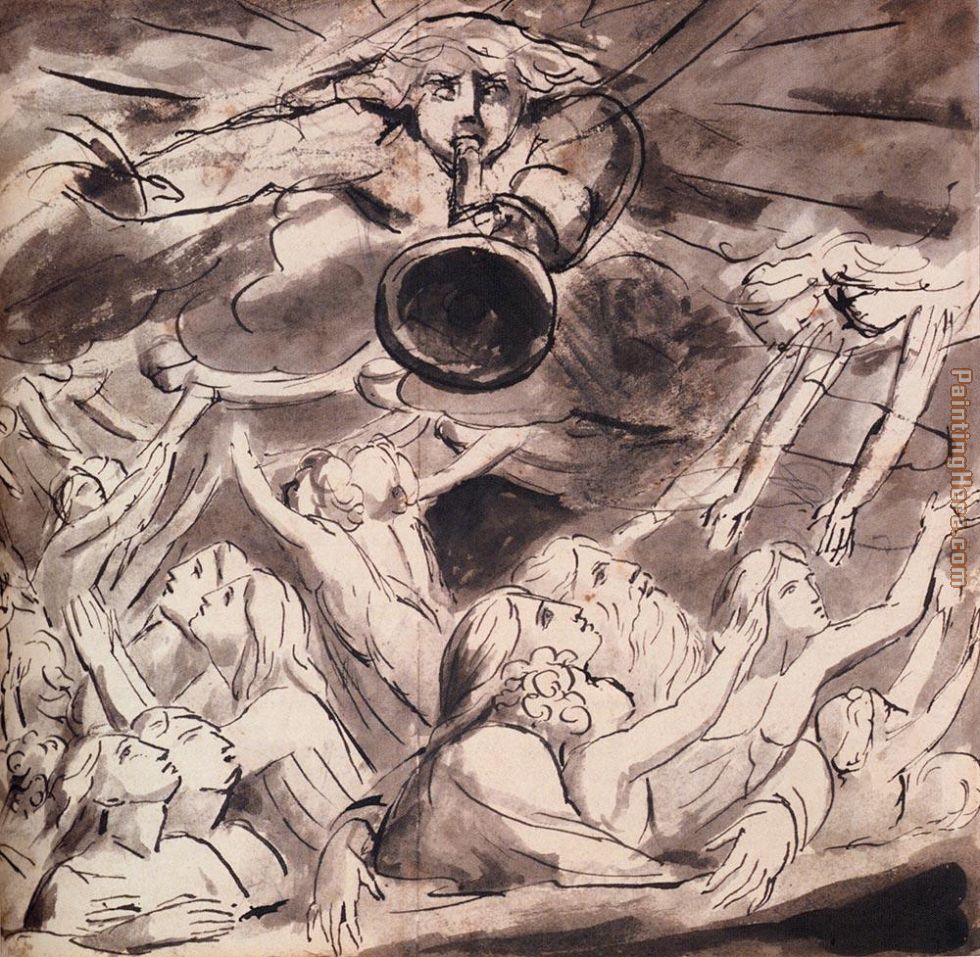 The Resurrection painting - William Blake The Resurrection art painting